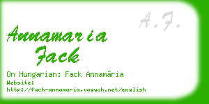 annamaria fack business card